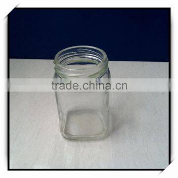 Square glass jam jar with tin lid dahua DH392