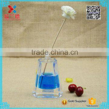 Hot selling 80ml Triangle shape glass perfume bottles with pump spray