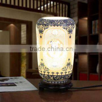 Chinese blue and white Ceramic vase table lamps with base