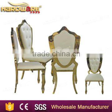 titanium gold stainless steel banquet use wedding dining chair