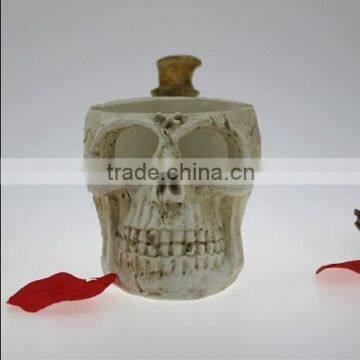 Creative resin material skulls pipe shape cigar ashtray