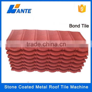 2016 new design zinc plate colorful stone coated metal roofing tile