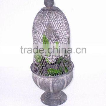 KS4198F-metal wire cage plant holder