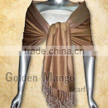 Double Face solid color Pashmina viscose Shawl