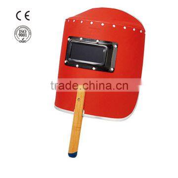 handheld red steel paper custom welding helmet