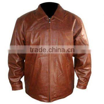 Mens Straight Cut Leather Jacket