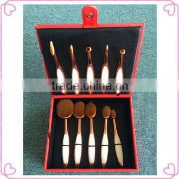 Custom rose gold oval makeup hair brush set                        
                                                                                Supplier's Choice