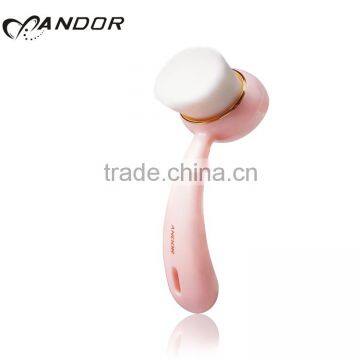 Special design long handle pore cleaning colored facial brush