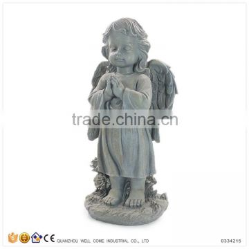 Cheap Customized Wholesale Black Angels Figurines with Praying Hands