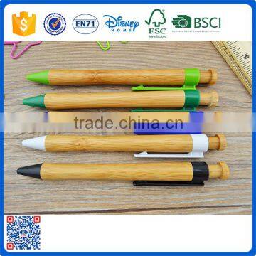 2016 promotion OEM logo bamboo ballpen for gifts