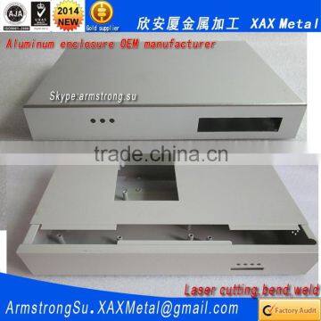XAX08Alu OEM ODM customized laser cut bend weld plate aluminum computer science box