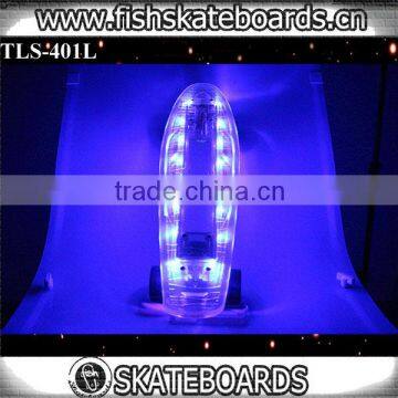 2016 NEW Whole Sale PC Transparent Deck LED Wheels and led fish board