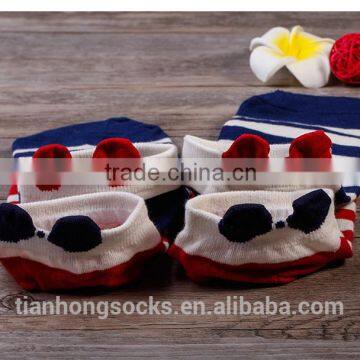2016 New Summer Striped Lovely Ears Three Color Short Socks Boat Socks for Girls and Woman photo-2