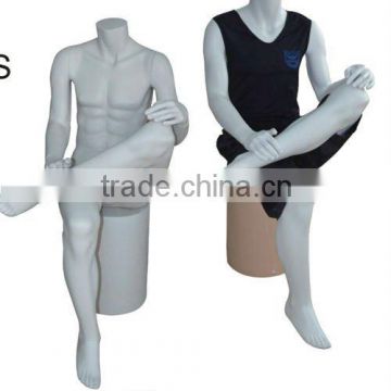 headless male sitting mannequins