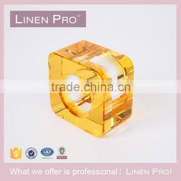 LinenPro Decorative Square Crystal Napkin Ring for Restaurant and Hotel