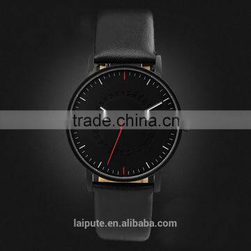 2016 Montre Men Sapphire Vogue Black Business Stainless Steel Watch 3ATM photo-2