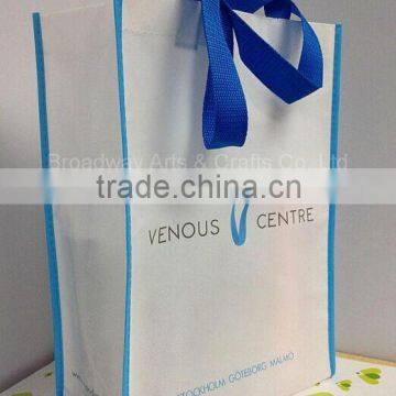 Reuseable TNT promotional custom shopping bag printing with simple logo printing