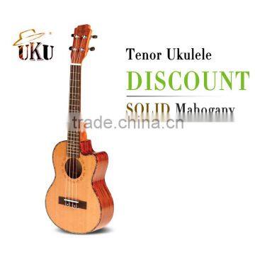 Tenor ukulele discount solid pine cedar wood mahogany High quality ukulele with electric box pick up