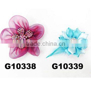 Make Wholesale Crystal Silk Flowers Hair Clips photo-3