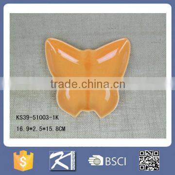 Kinsheng Butterfly Shape Beautiful Colorful Ceramic Plates Wholesale photo-3