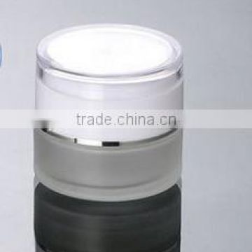 30g wholesale cream glass jar with acrylic cap