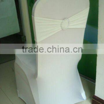 White spandex chair cover /lycra chair cover with white spandex band