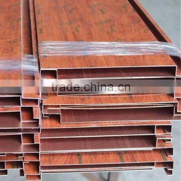 Roller Coating Wood Grain Colored G Shaped Aluminum Strip Slat Flase Ceiling photo-4
