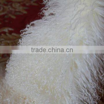 White Color Mongolian Sheep Fur Skin / Long Haired Sheep Fur Skin Quality Choice photo-6