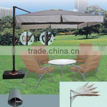 polyester fabric steel or aluminum rib pole cantilever umbrella