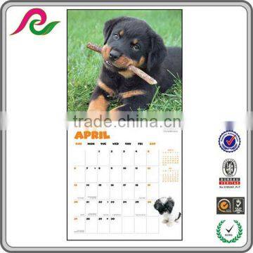 month calendar lovely dog animal wall calendar