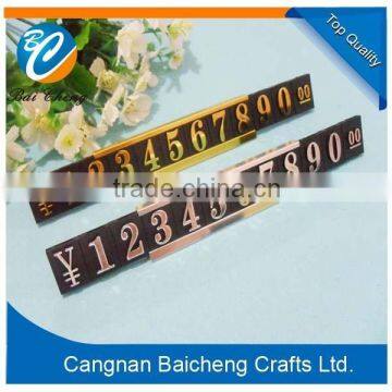 ABS number price tag with various size in factory price