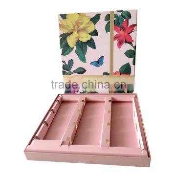 Beautiful Unique Flip-open Cover Gold Blocking Cardboard Paper Carton Box