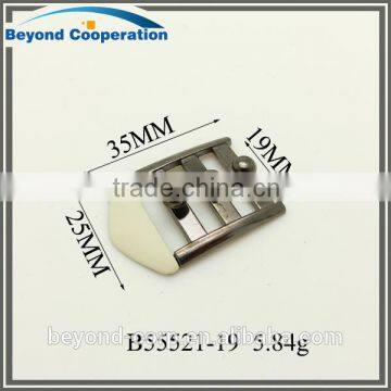 19mm zinc casting buckle with white rubber effect for man or women shoes sandal