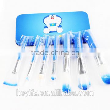 Hot Sell Synthetic Hair 7PCS Blue Dora A Dream Mini Brush Kits With Tin Box