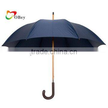 Auto open crook handle windproof rain umbrella