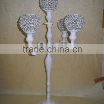 crystal white candelabra