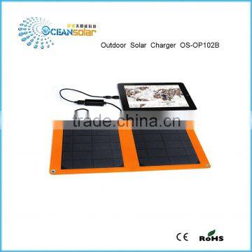 Hot!!! 10W Solar Panel Charger Fabric (Waterproof) PVC charger pack for mobile phone/ipad/map3