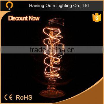 Dimmable bulb b22 spiral filament edison bulb wall lamp with tungsten filament