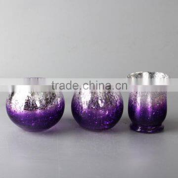 glass crackle candler hodlers in purple