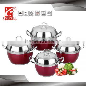 new products colorful stainless steel induction cookware pot set