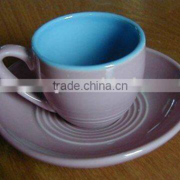 Stoneware Cup & Saucer