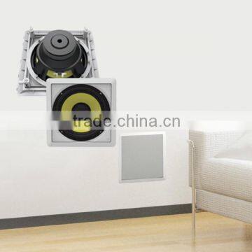 Super slim in-wall subwoofer speaker