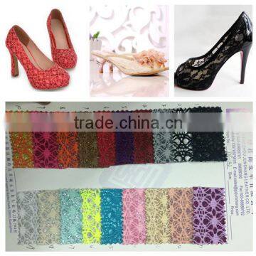 Mesh Design Fabric Material for High Heels Shoes With Fashion Design