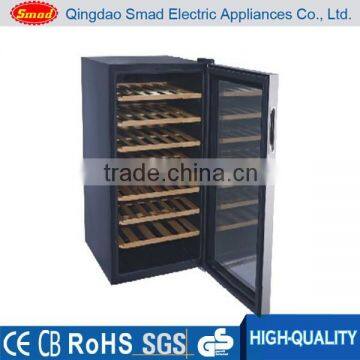 Hotel compressor cooling stainless steel glass door display wine cooler