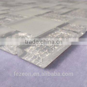 Super White Crystal Mosaic Tiles,Rachoo Modular Glass Mosaic tile