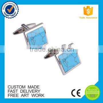 Newest Design Wholesale Blue Stone Cufflinks Set photo-2