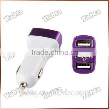 OEM Car charger supplier - YABTA 25W 12-24V 5.1A 3 port usb car charger, protable for iphone 3 usb car charger