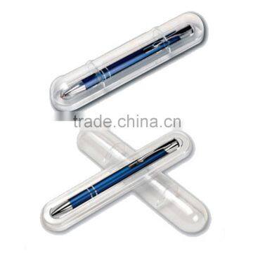 New bule /navy pen with transparent box for promotion