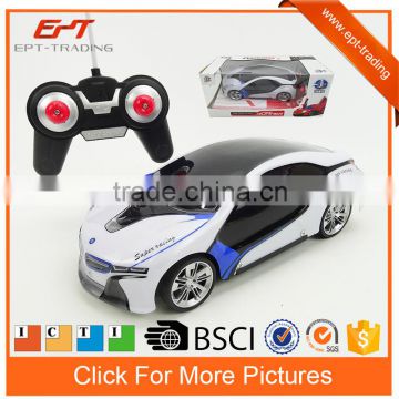 1/18 4 channels kids rc toy remote control car with lights