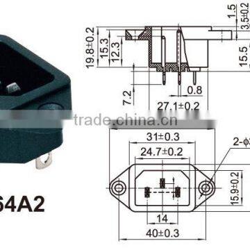 IEC Certificated Abs Universal Power Extension Socket,High Quality Female dc Power Jack,dvi Mini dc Power Connector photo-6